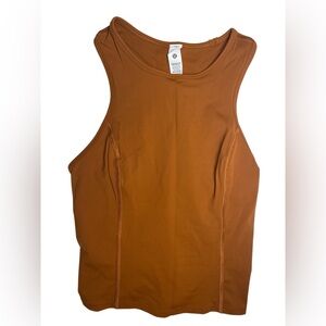 Lululemon Nulux Racerback Cropped Run Tank Butternut Brown Size 4 NWT